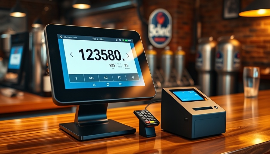Square POS system in a brewery for financial management.