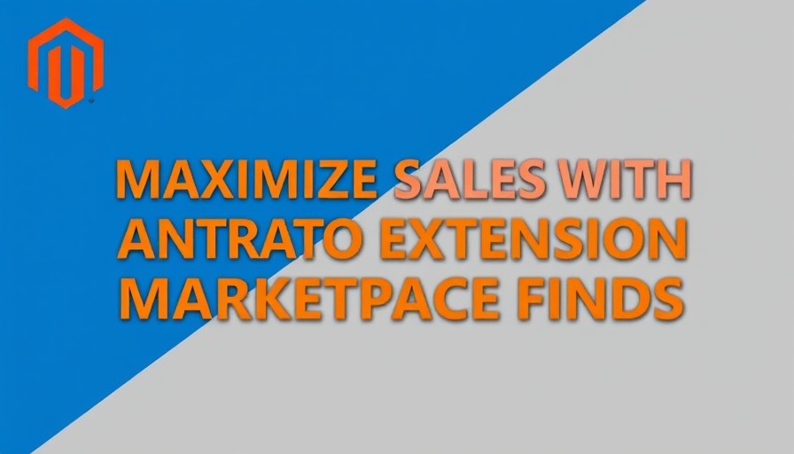 Magento extension marketplace promotional graphic with bold text