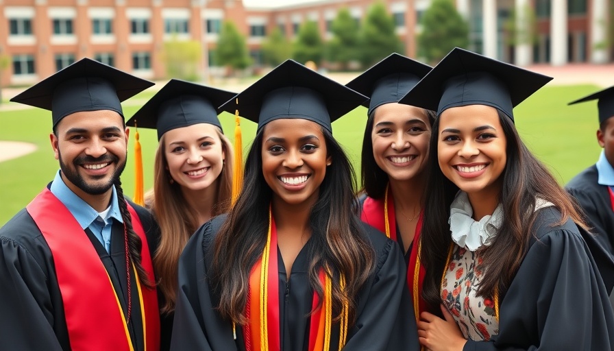 Doctor of Business Administration graduates celebrating on campus.
