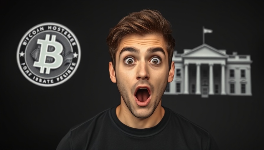 Surprised young man reacts to Bitcoin breakout news.