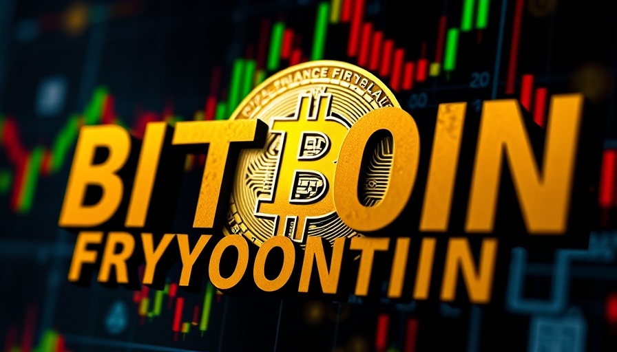 Bitcoin news graphic with prominent Bitcoin symbol and text overlay.