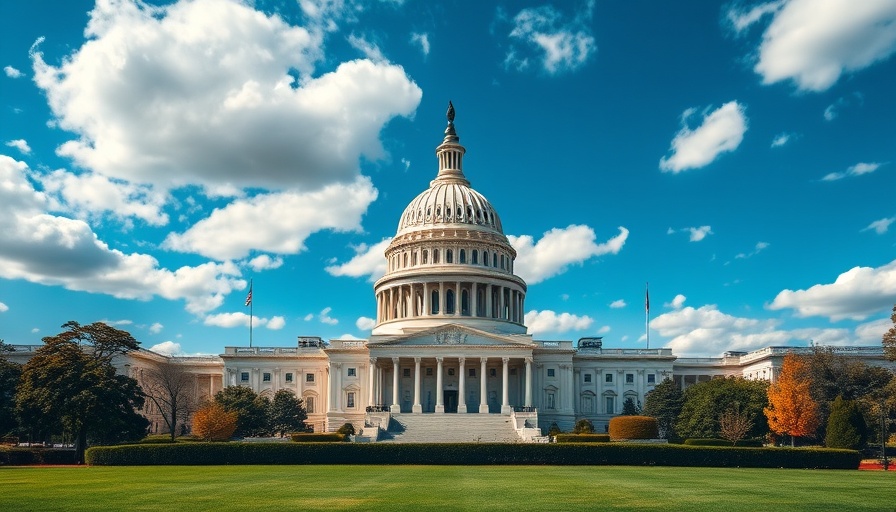 United States Capitol building under a vibrant sky.