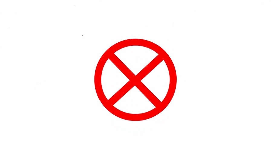 Red prohibition symbol on white background.