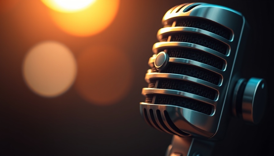 Close-up microphone with soft focus and bokeh lights, representing Royal Privacy Legal Support Online.
