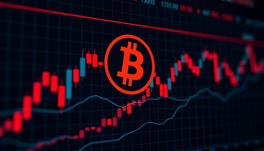 Bitcoin Bull Flag Insights depicted in red candlestick stock chart.