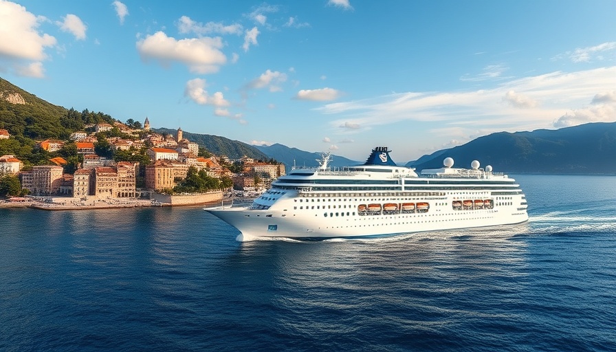 Majestic cruise ship in picturesque Adriatic travel adventure