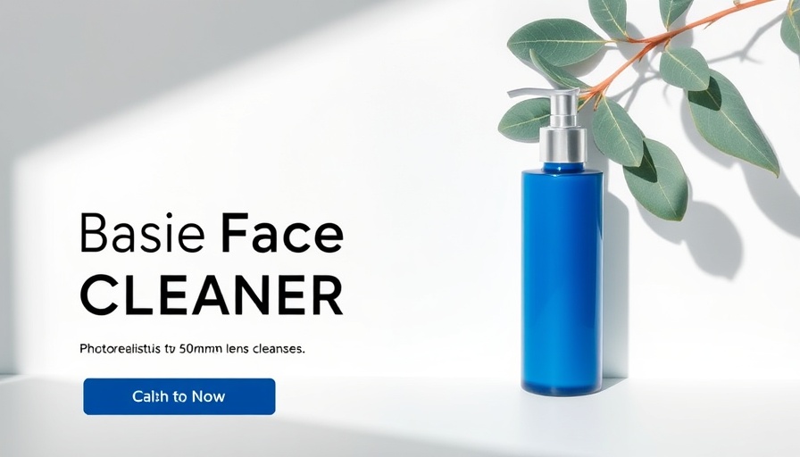 Digital marketing news: sleek face cleaner ad with impactful design