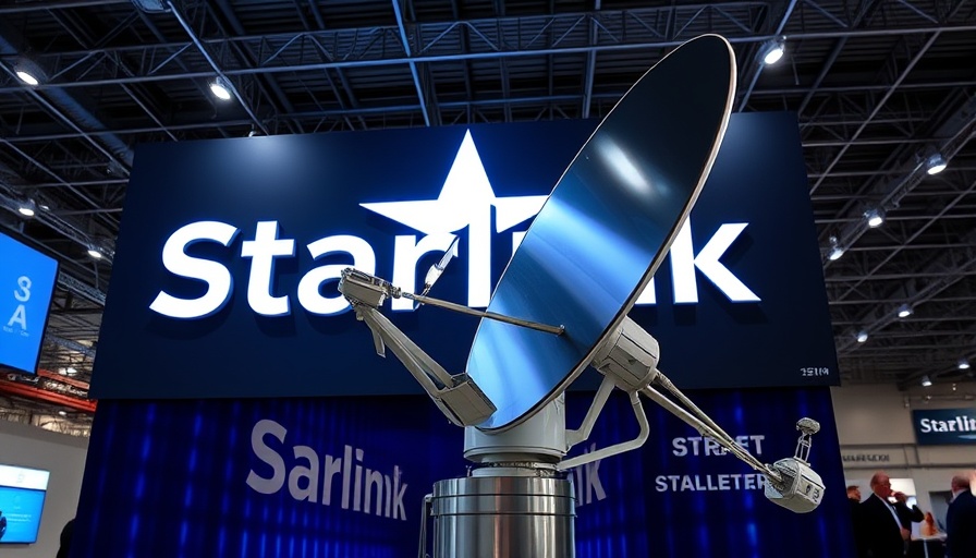 Starlink satellite terminal at tech expo, Starlink investment in Southern Africa.