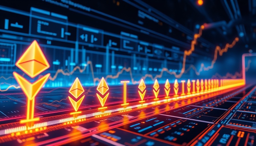 Futuristic Ethereum price rally concept with glowing digital elements.