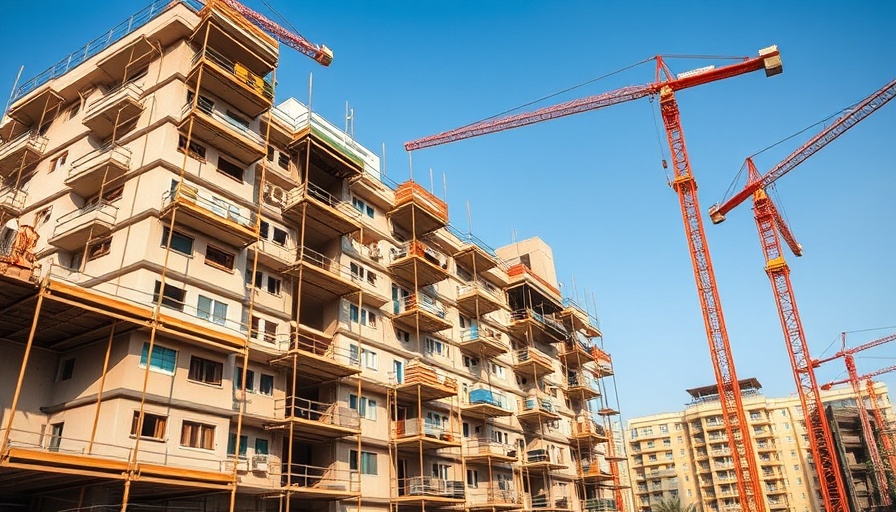 City Council Housing Action Plan construction site with scaffolding.