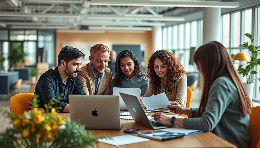 Creative team collaborating in a modern office, building a different kind of brand agency.