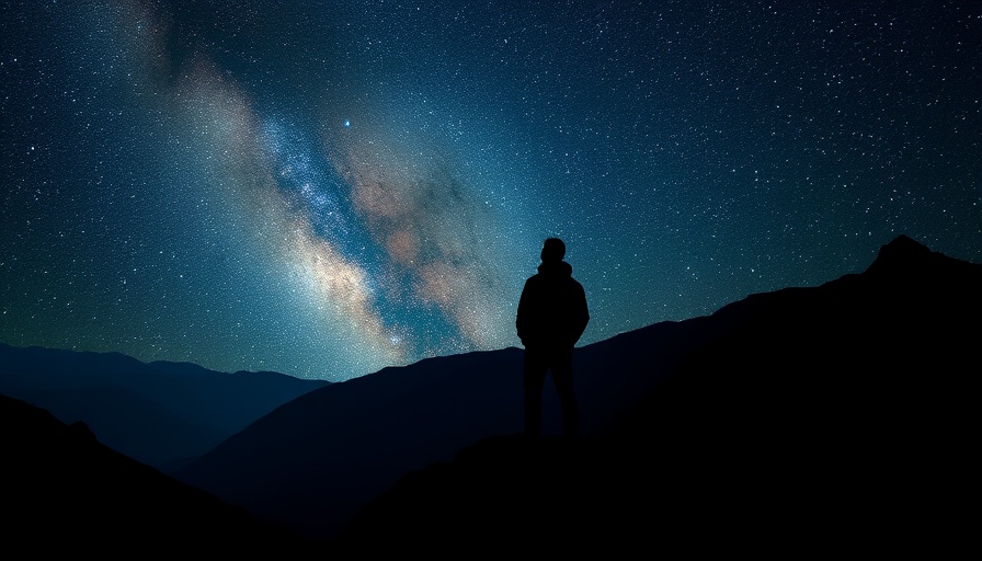 Silhouette under starry sky, symbolizing reflection in parenting.