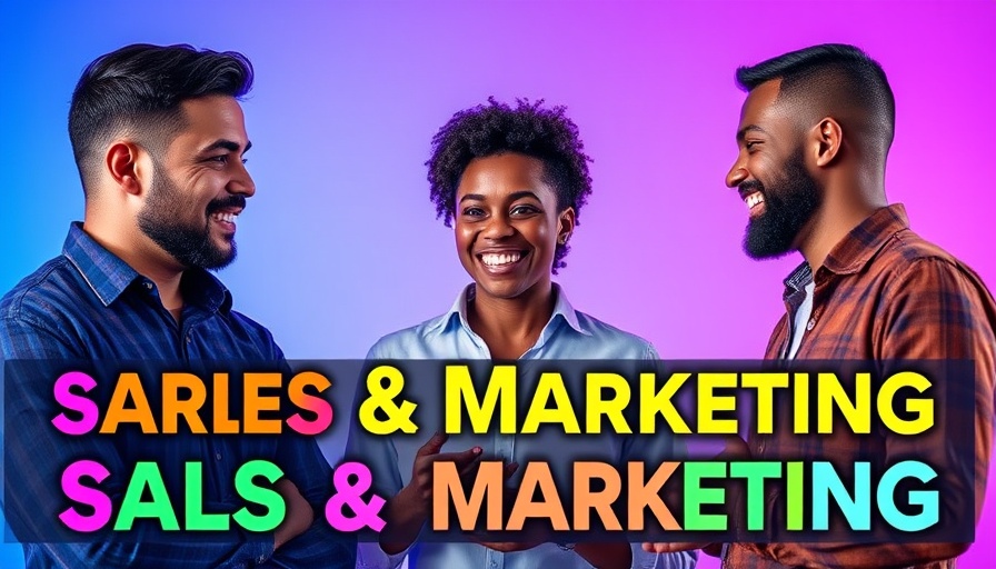 Sales and marketing alignment discussion with vibrant theme.