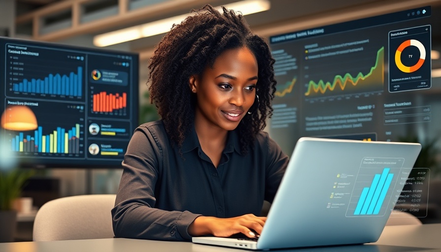 AI in digital marketing interface showcasing insights and metrics.