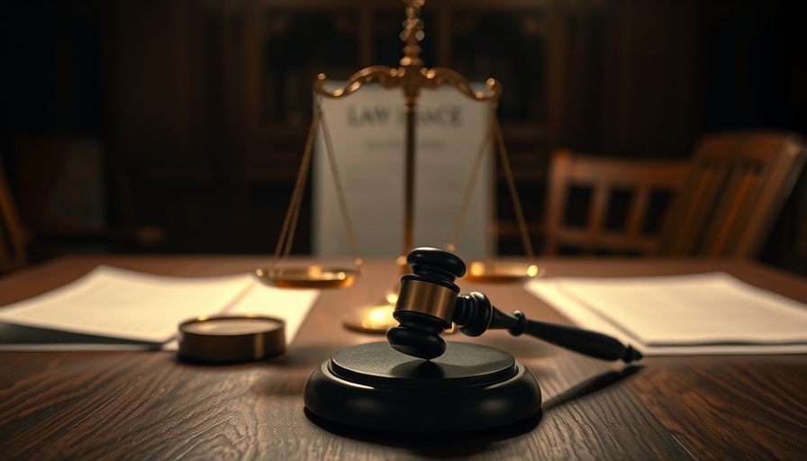Abstract justice concept with scales in dim lighting.