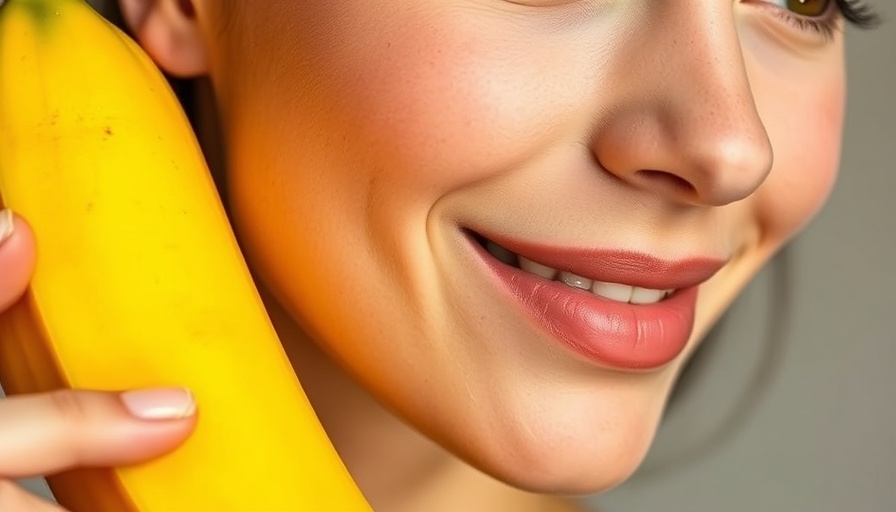 Close-up of a woman with healthy skin holding fruits.