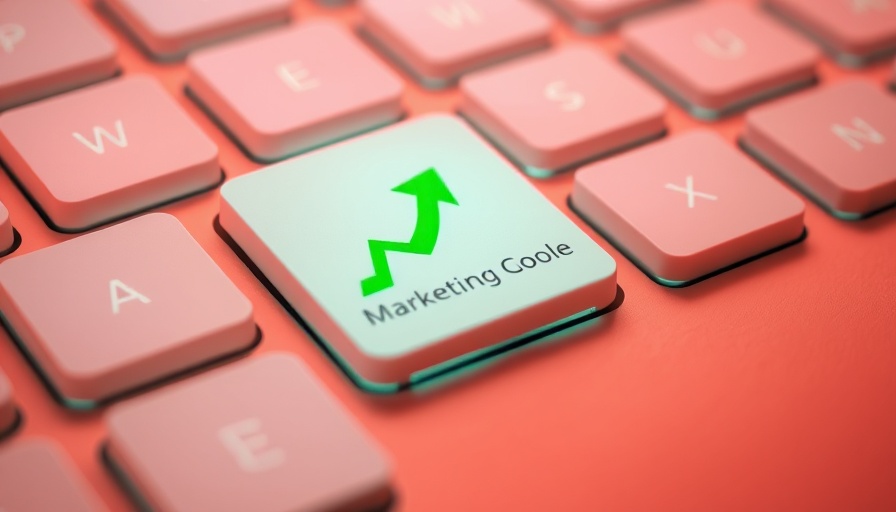 Content Marketing ROI 2025 concept with keyboard and graph key.