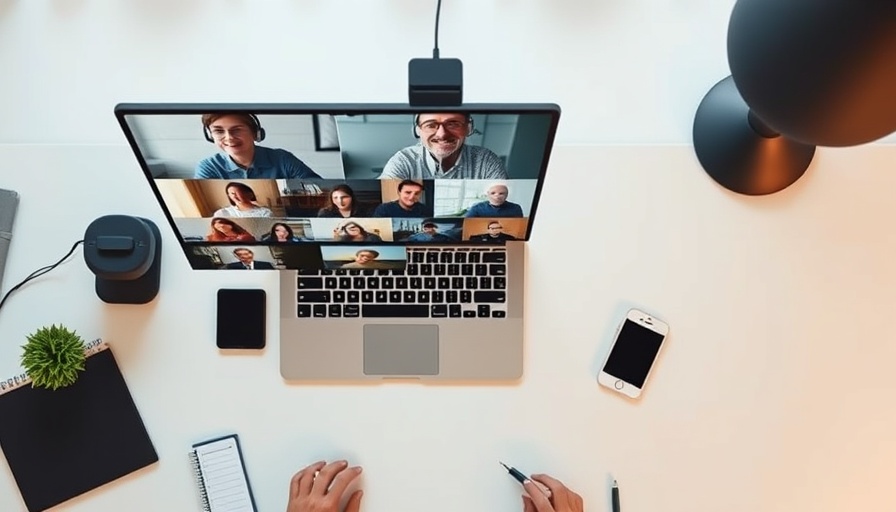 Virtual meeting on laptop, showcasing workspace impact of inefficient meetings.