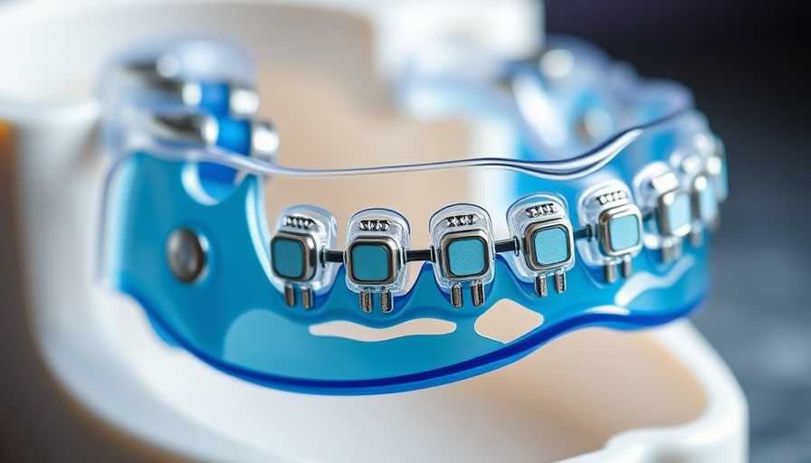 Close-up of budget oral appliance for children's sleep health.