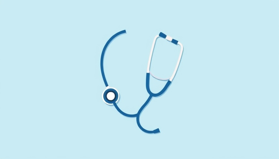Minimalist stethoscope and sleep illustration on blue background.