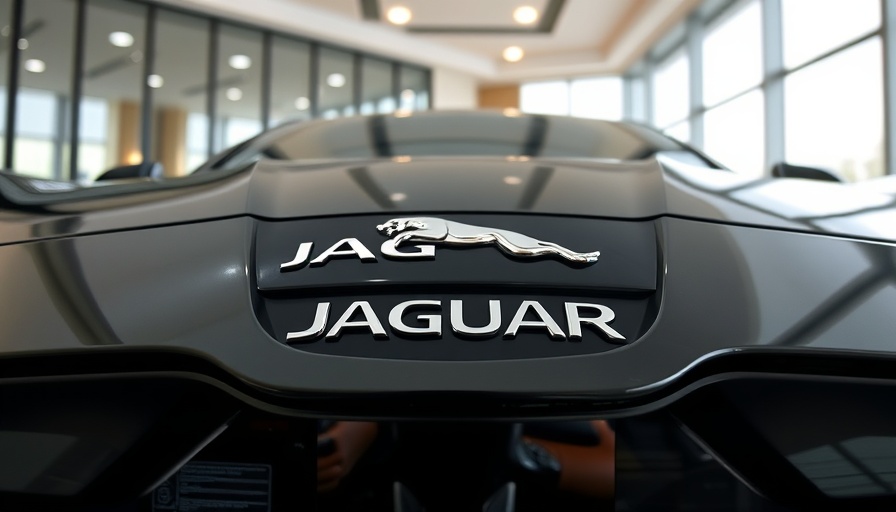 Brand Identity Development for Jaguar logo in modern showroom.