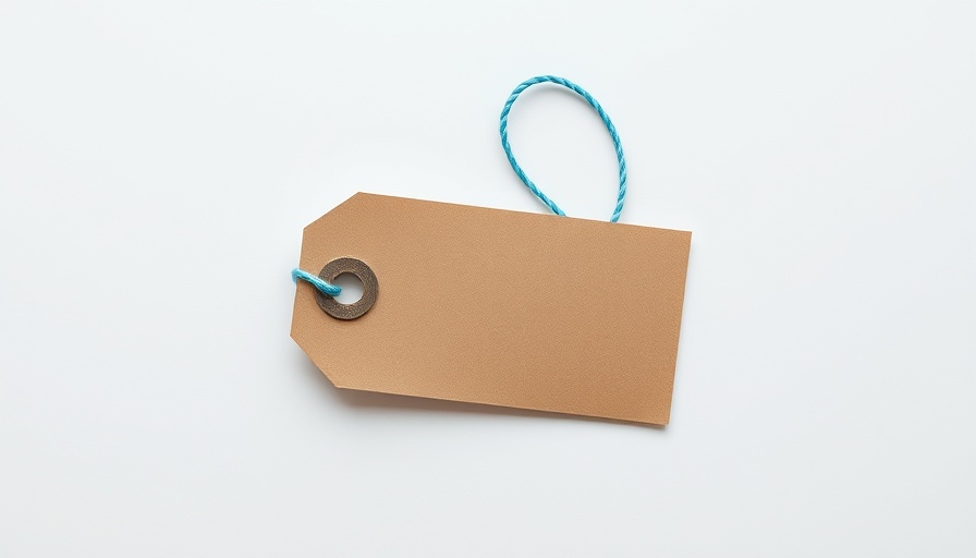 Simple brown tag with blue string, Mental Health Resilience.