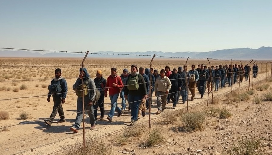 Migrants walking behind a barbed wire fence, Greece asylum claims migrant crisis.