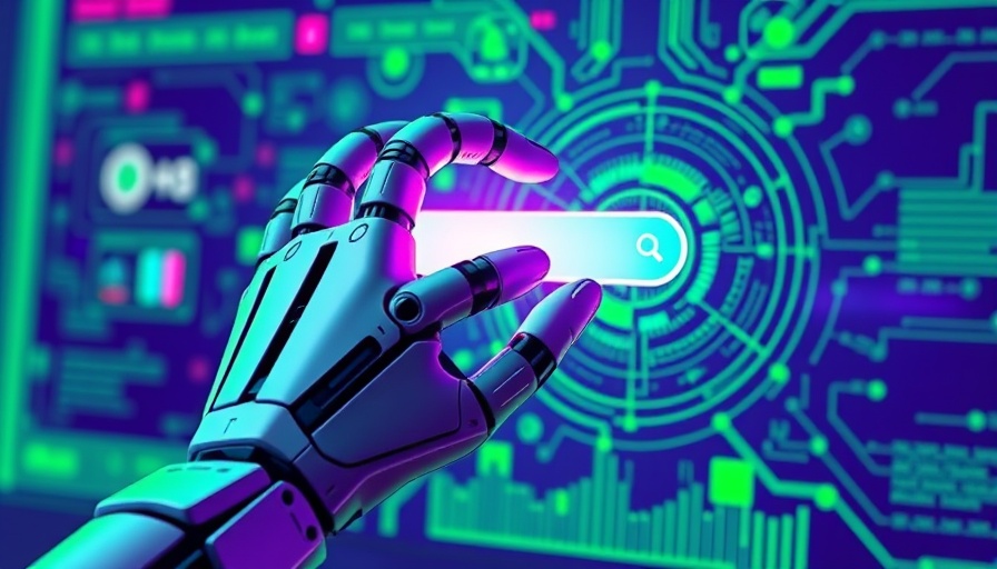 AI robotic hand enhancing generative engine optimization in digital interface