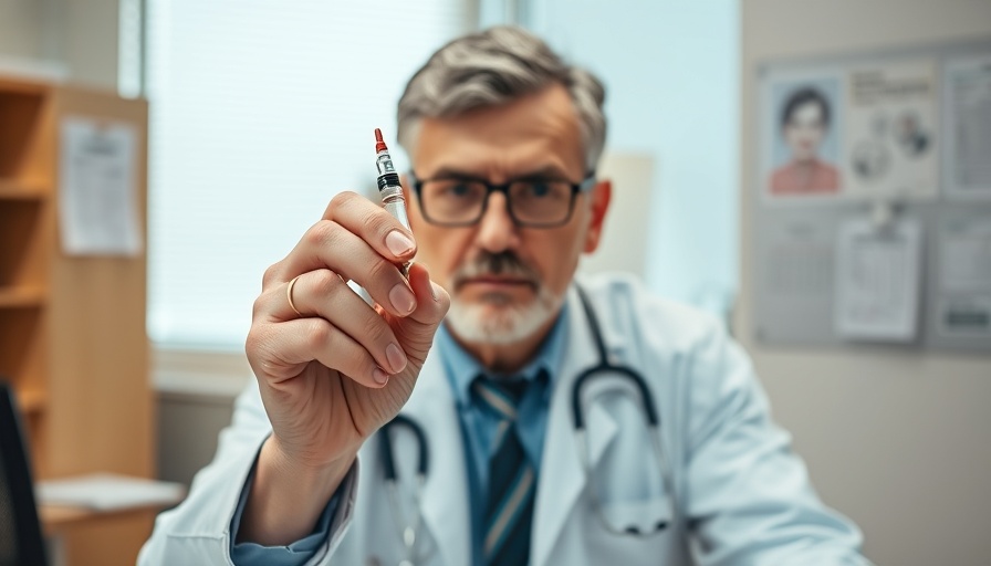 Doctor discussing treatment of diabetes mellitus in a clinical setting.