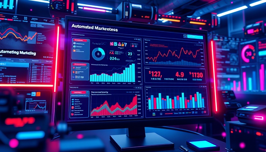 Futuristic digital marketing automation interface, boosting business ARR.