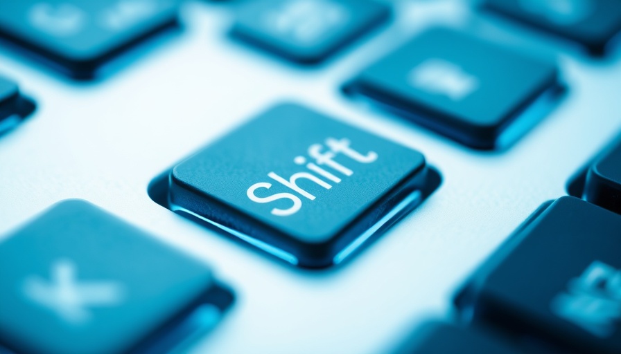 Close-up of shift key on keyboard, representing digital change, Remove Online Smear Campaign.