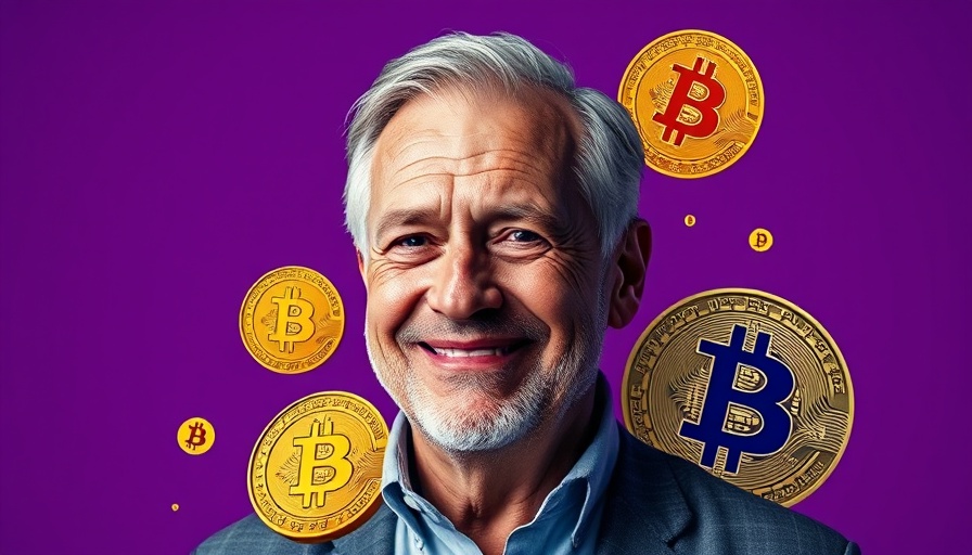 Bitcoin Rally Risks highlighted by a smiling man with Bitcoin symbols in a digital collage.