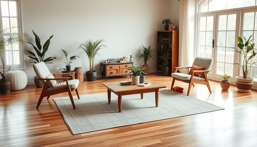 Serene Zen retro home design with vintage decor and natural light.
