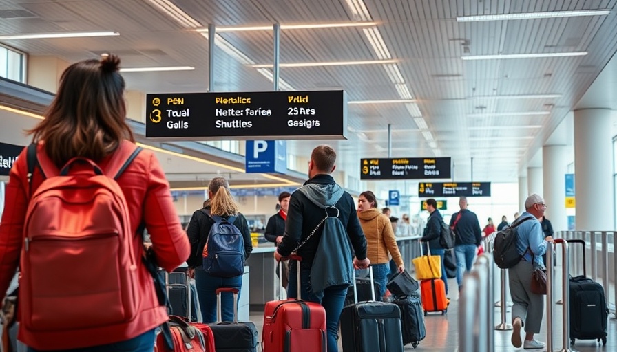 Travelers at Larnaca Airport shuttle area heading to Limassol by bus.
