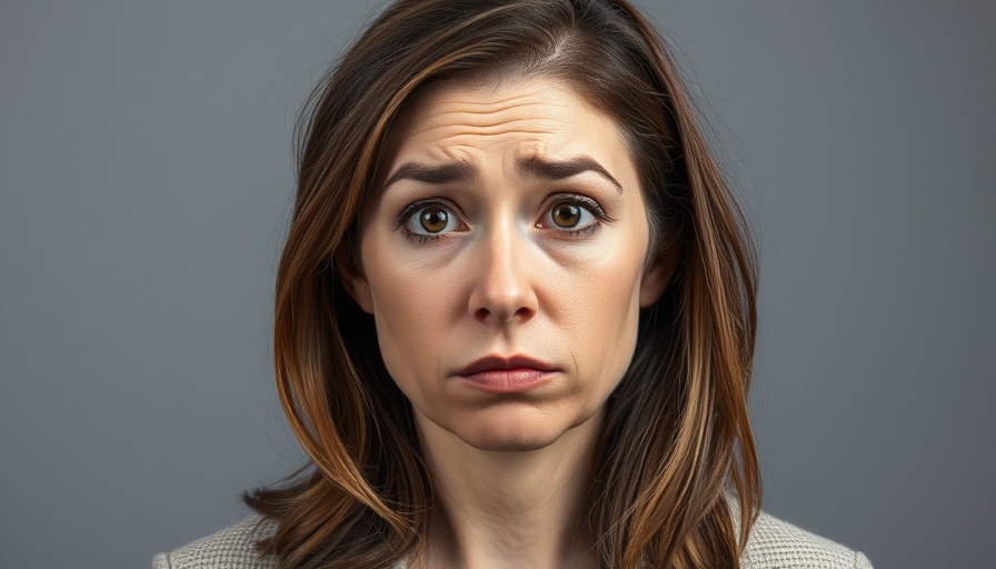 Woman showing facial droop associated with Bell's Palsy.