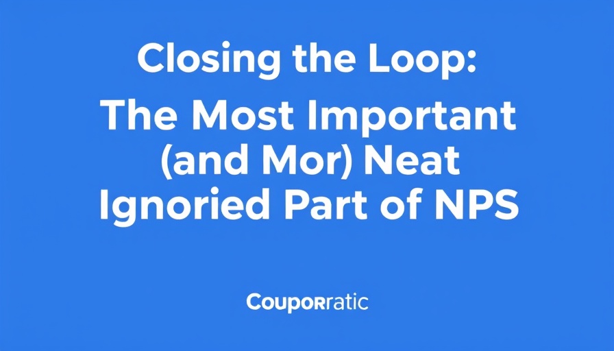 Closing the Loop in NPS graphic with blue and white design.