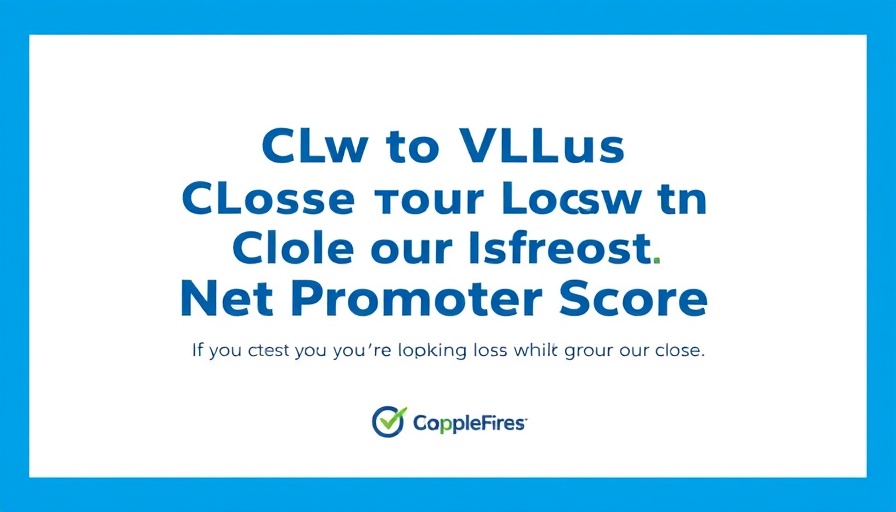 Closing the Loop in NPS graphic poster, bold text, blue color.