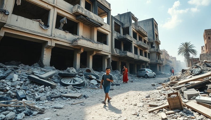 Israeli airstrikes damage Gaza buildings amid ceasefire talks.