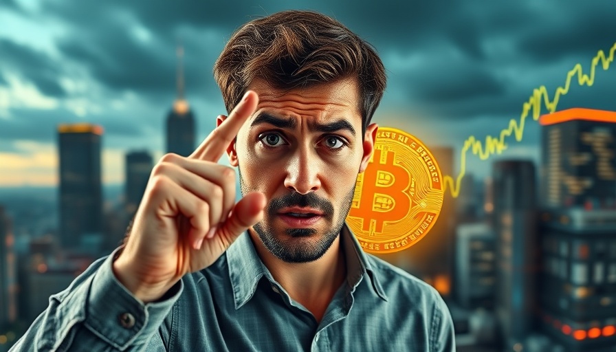 Bitcoin price prediction alert thumbnail with graph and Bitcoin symbol.