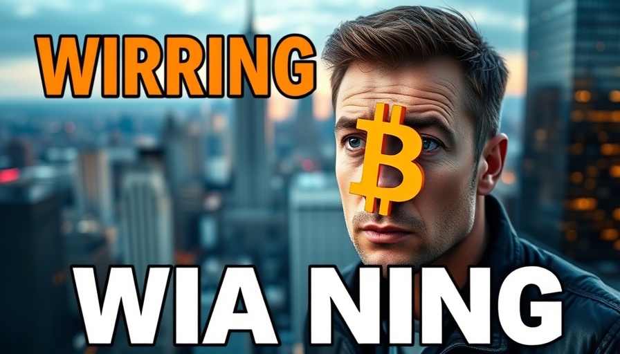Bitcoin price prediction warning thumbnail with bold text and Bitcoin symbol.