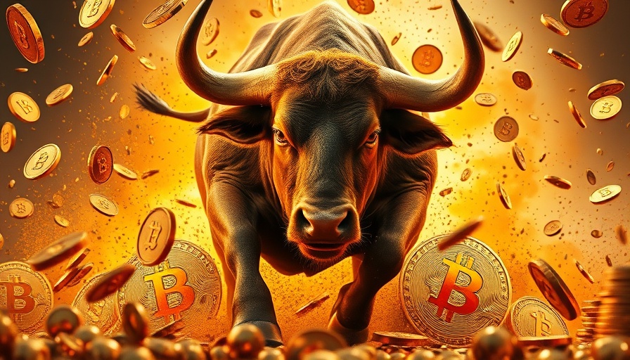 Bitcoin Price surge, bull symbol with $120,000 prediction.