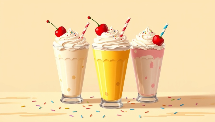Colorful milkshakes with toppings on table - Google Ads Performance Max Campaigns.
