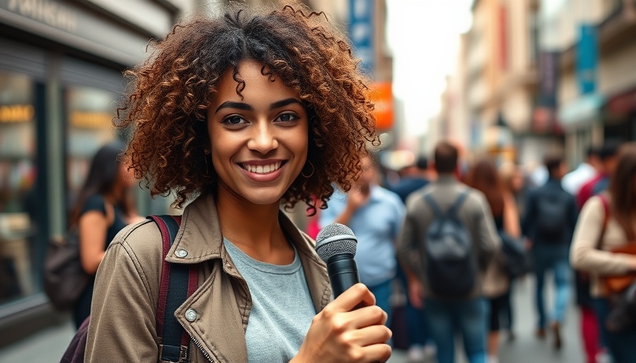 Casual young woman engaging on the street, living to work or working to live.