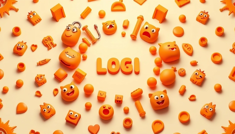 Brand vs SEO Structure concept with orange 3D items and central logo.