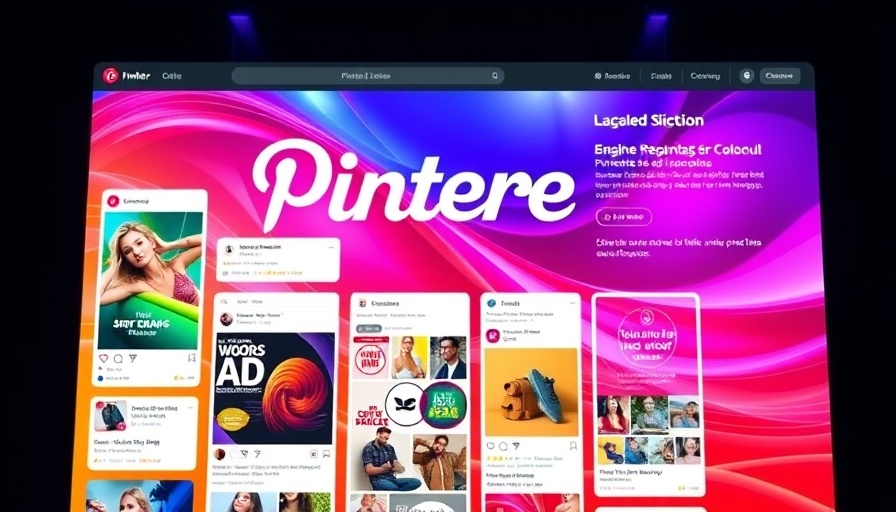 Vibrant Pinterest advertising layout with ad formats and specs for 2025.