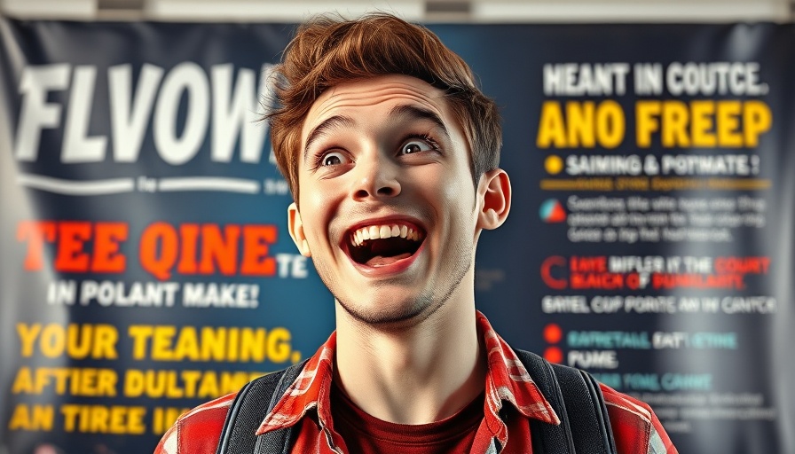 Veo 3 Image Update excited young man with text highlights in bold colors.