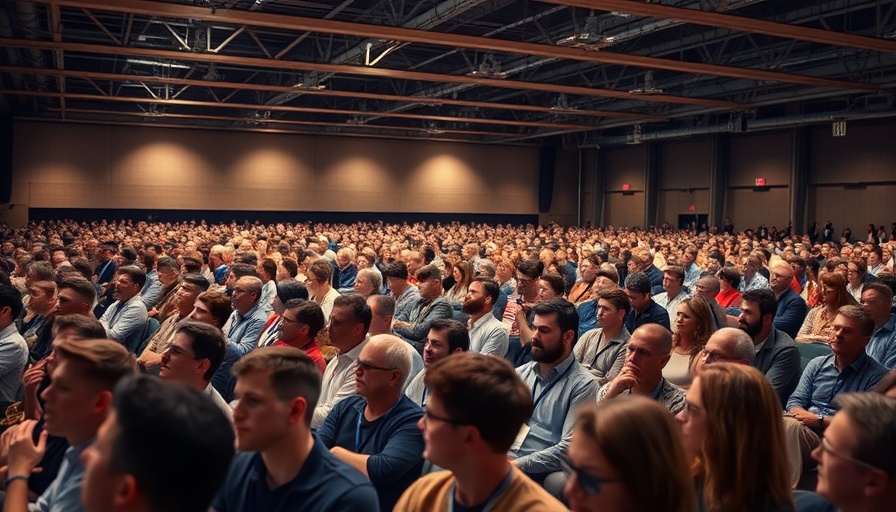 Conference audience discusses Digital Marketing Trends 2025 at venue.