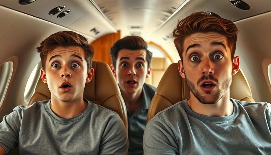 Young men surprised in a private jet, buy Ethereum now context.