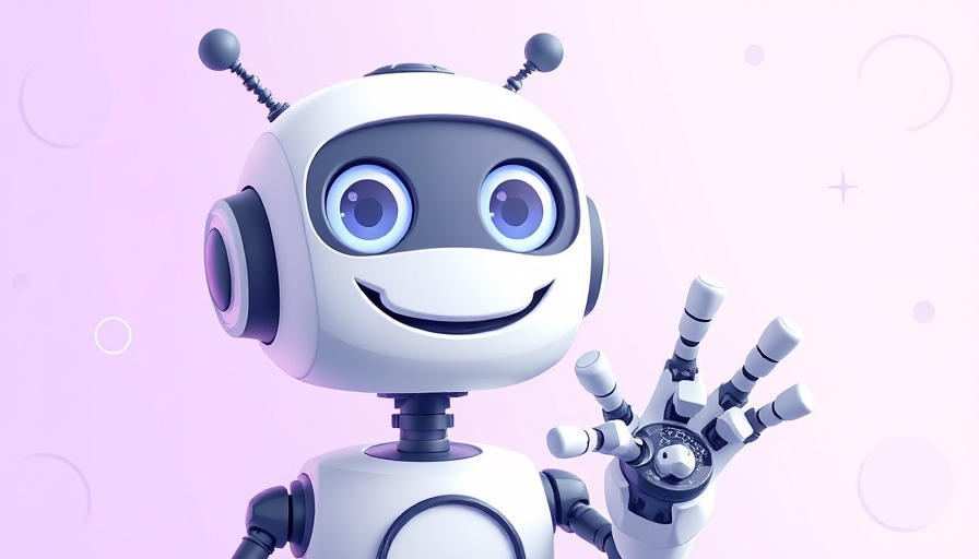 Illustration of a friendly cartoon robot and mechanical hand for LLM Seeding Strategy.