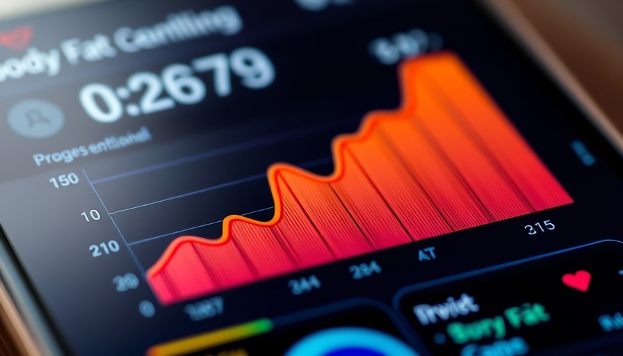 Graph showing body fat percentage trend in health app for DEXA scans for families.